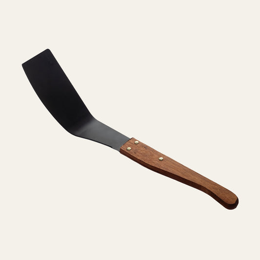 Studio image of the Okapi Cane Knife with wooden handle photographed on a white background