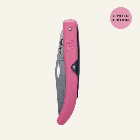 Limited Edition Pink Black Spring Folding Knife by Okapi Knives South Africa
