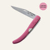 South Africa Okapi Folding Knife in Limited Edition Pink Silver Spring - opened
